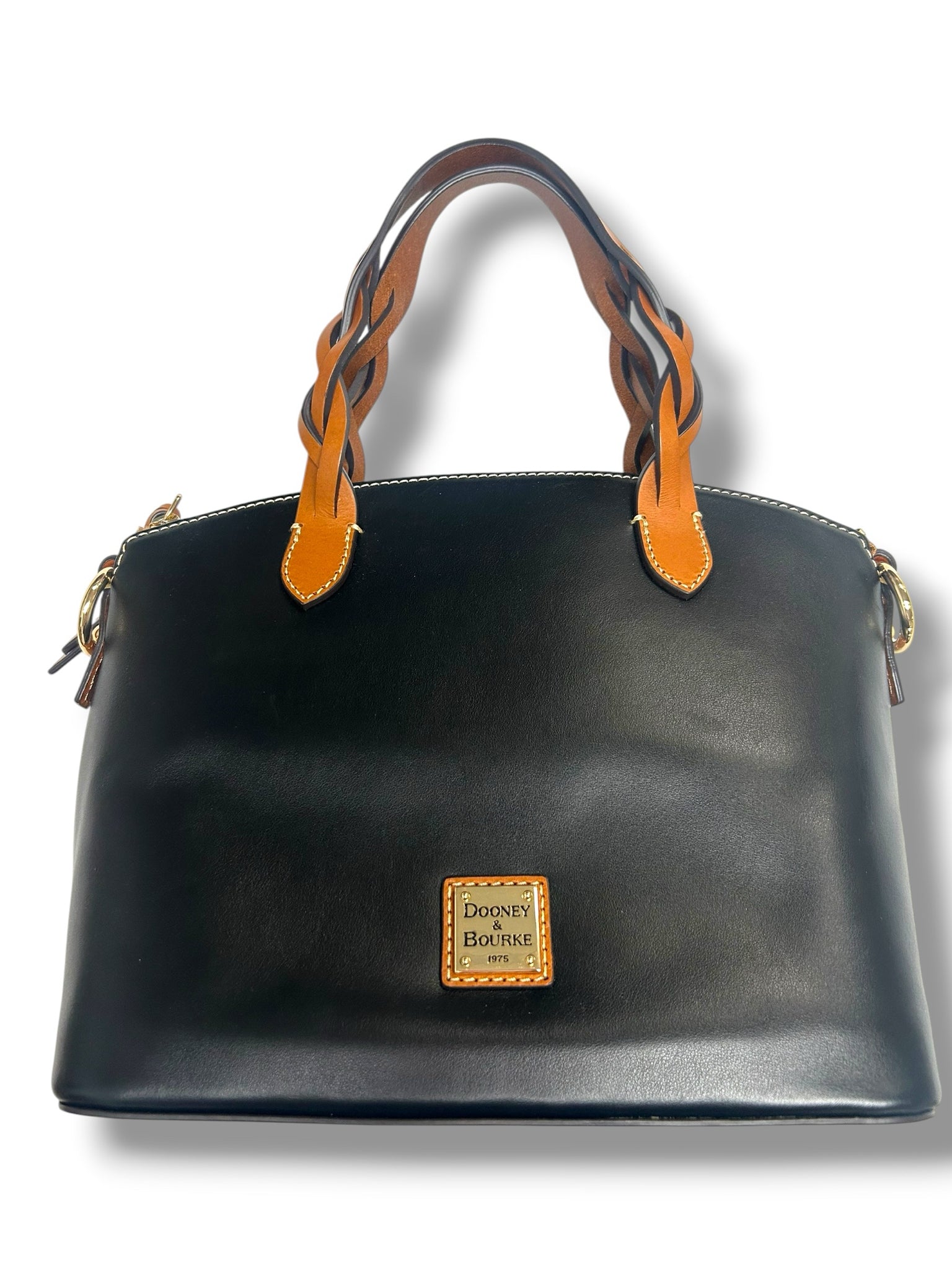 NWT DOONEY AND BOURKE WEXFORD LEATHER SMALL BLACK HEIDI SATCHEL