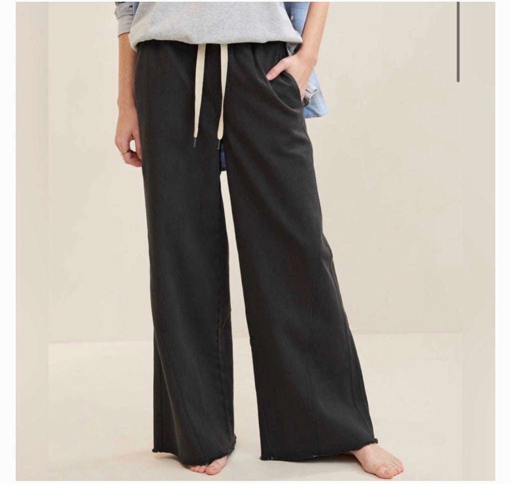 NWT AERIE GRAY SOFT LANDING WIDE LEG TROUSERS SIZE XL