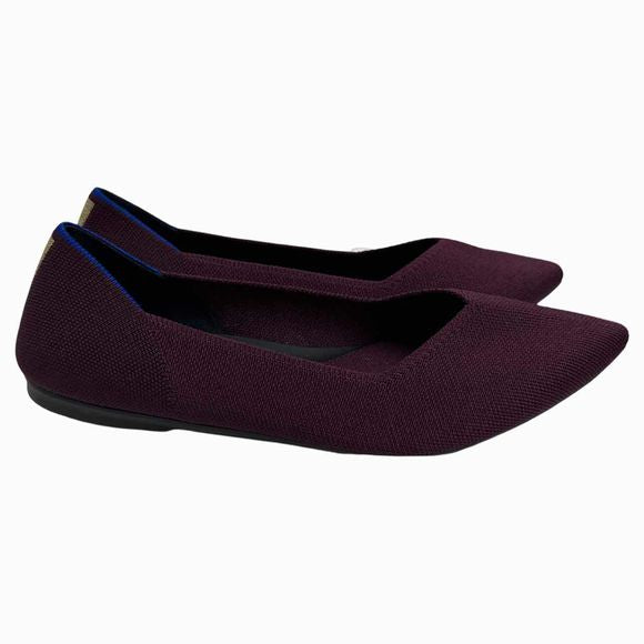 ROTHY'S THE POINT WIDE SIZE PLUM FLAT SIZE 9.5W