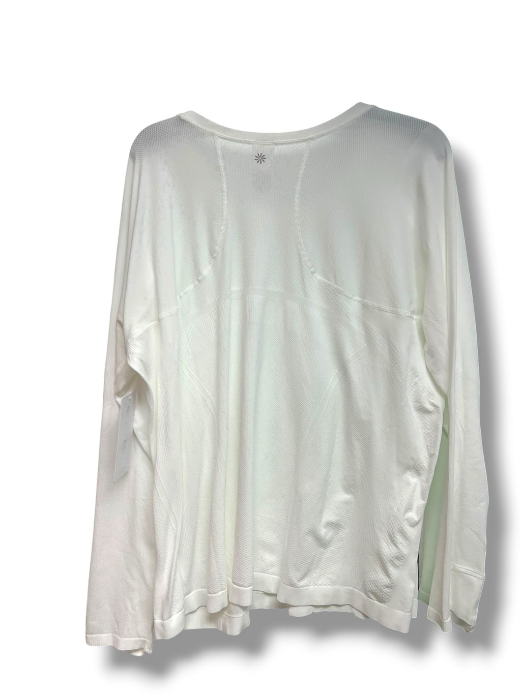 NWT ATHLETA MOMENTUM WHITE SEAMLESS LONG SLEEVE WORKOUT TOP SIZE 2X