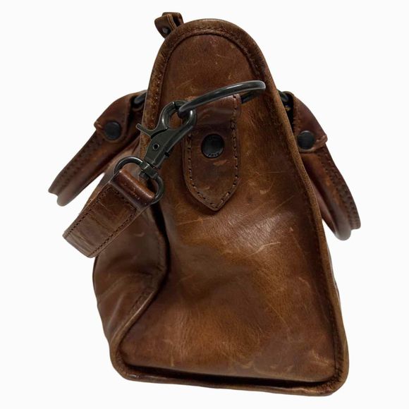 FRYE MELISSA BROWN LEATHER SATCHEL