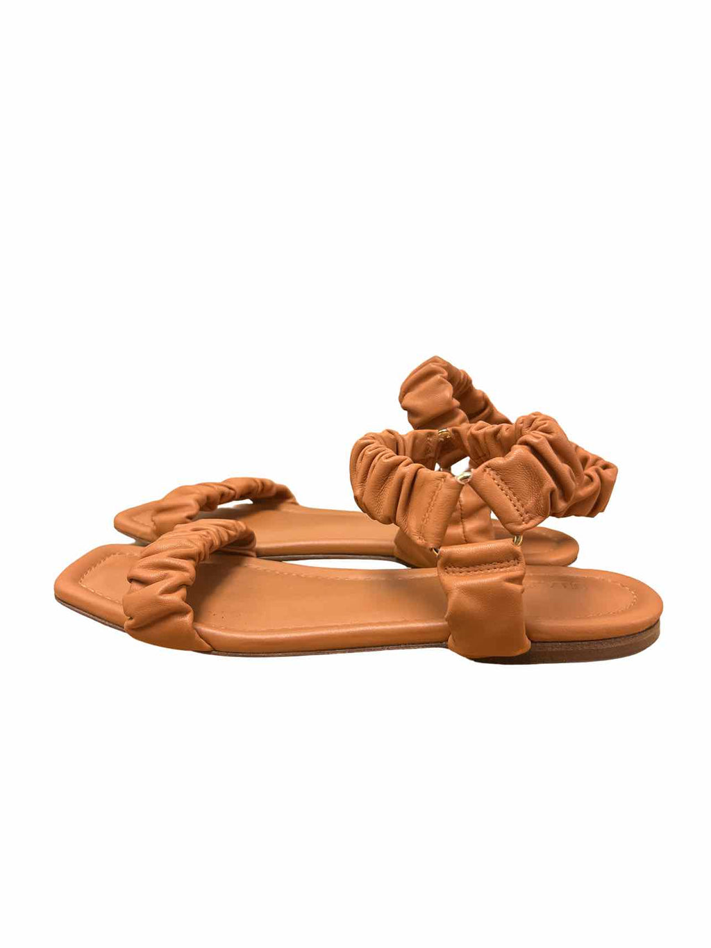 Ulla Johnson ISABELLA RUCHED LEATHER SANDALS SIZE: 39
