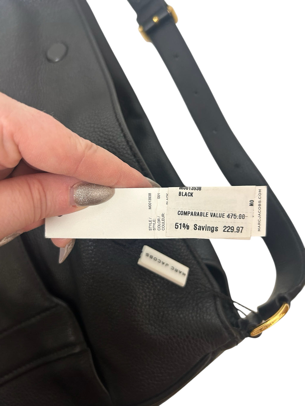 MARC JACOBS NWT EMPIRE CITY LARGE HOBO CROSSBODY BLACK