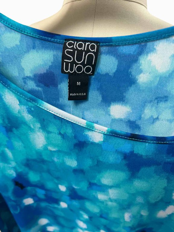 CLARA SUN WOO DRAPED 3/4 SLV TOP SIZE: M