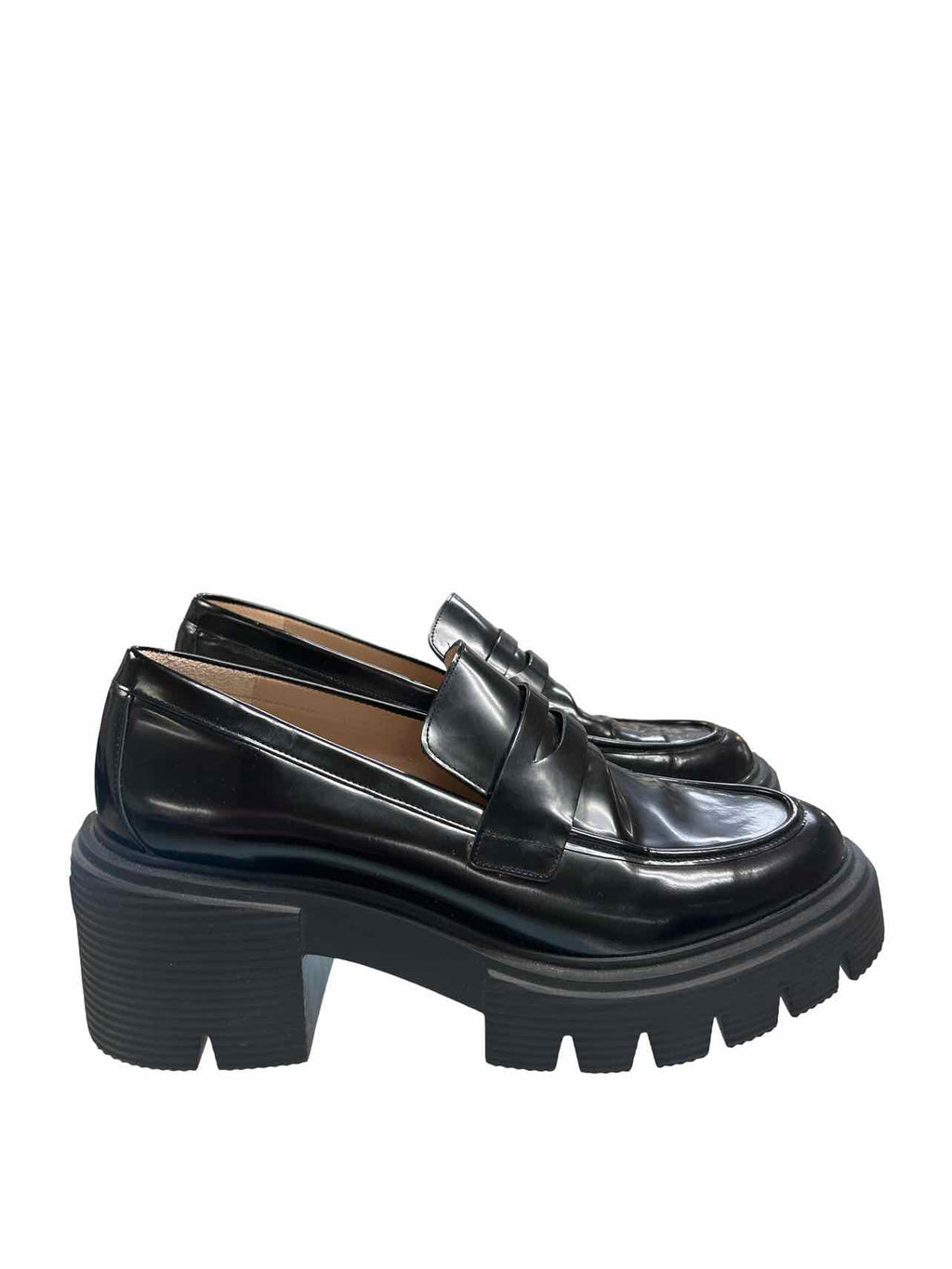 STUART WEITZMAN SOHO LUG SOLE PLATFORM LOAFER 8.5