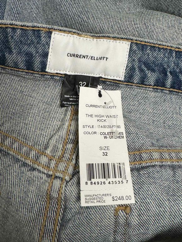 CURRENT ELLIOTT NWT! HIGH WAIST KICK DENIM JEAN SIZE 32