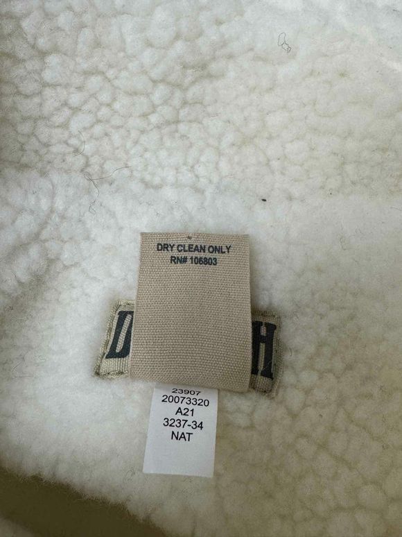 DULUTH TRADING WOMEN'S WOOL SHERPA LONG CREAM JACKET SIZE M