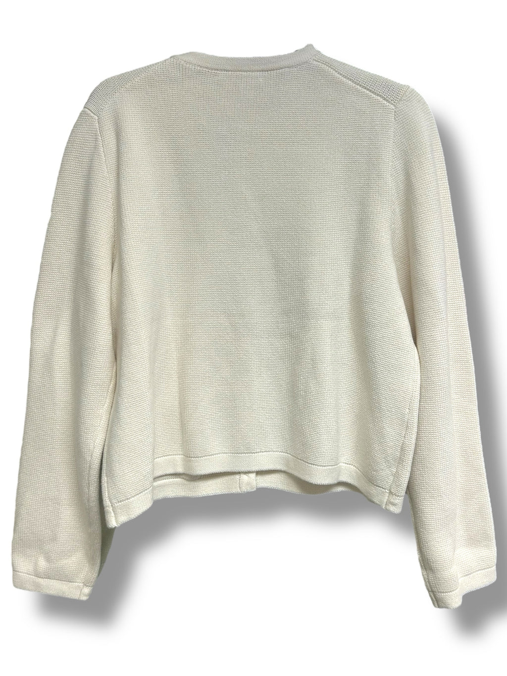 NWT JCREW EMILIE LADY KNIT OFF WHITE SWEATER SIZE LARGE