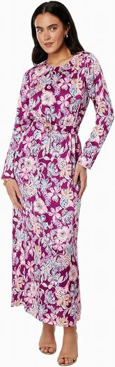NWT LILLY PULITZER LEOLYNN LONG SLEEVE AMARENA CHERRY MAXI DRESS SIZE 6