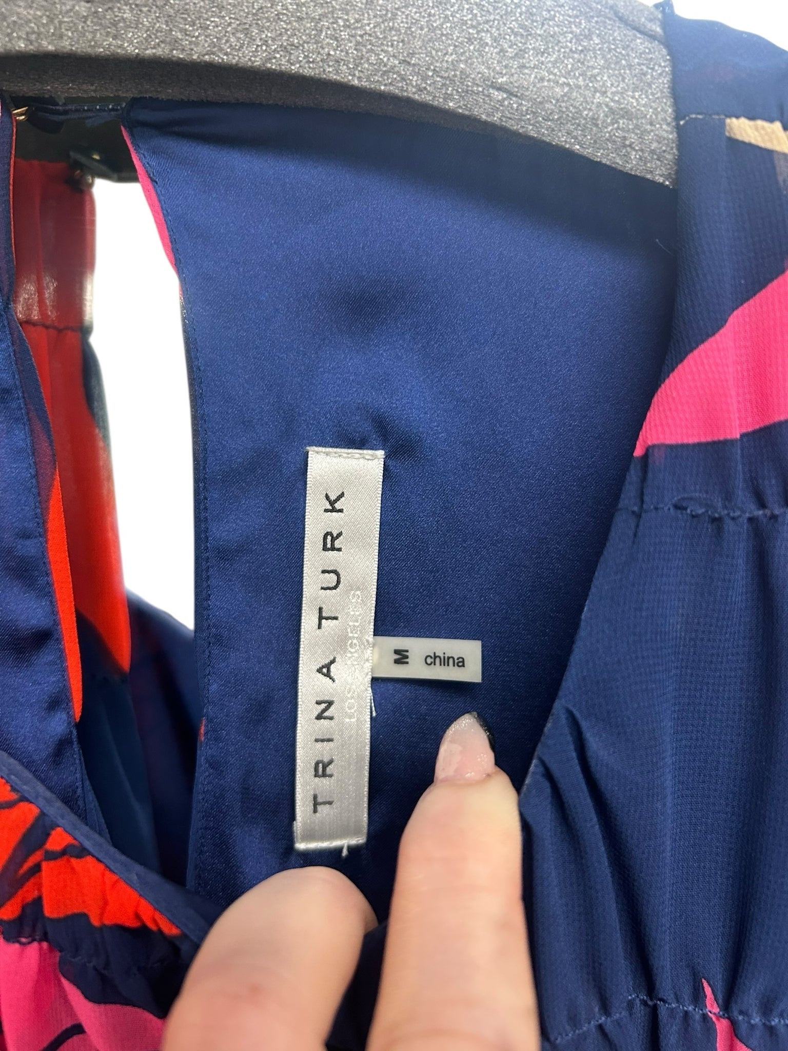 TRINA TURK SILVERY BISHOP SLEEVES MULTI FLORAL PRINT GATHERED MINI DRESS SIZE M - WEARHOUSE  CONSIGNMENT