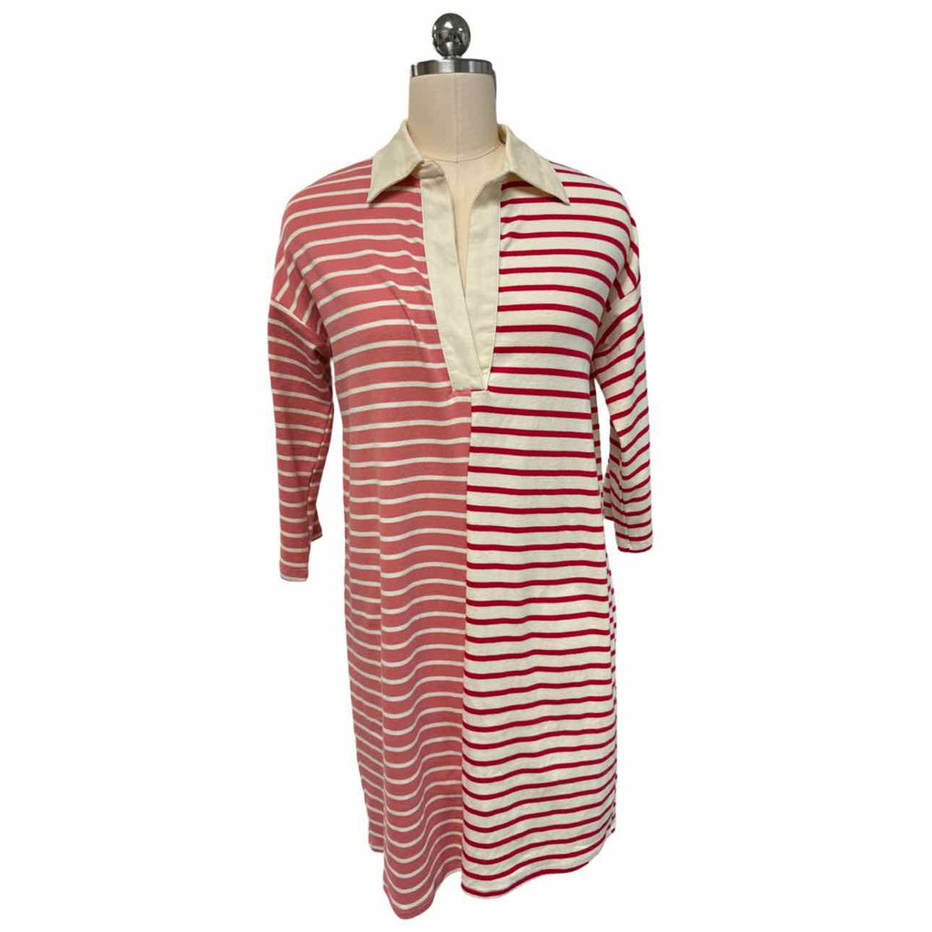 TUCKERNUCK ASHTON KNIT POLO RED/PINK DRESS SIZE XS