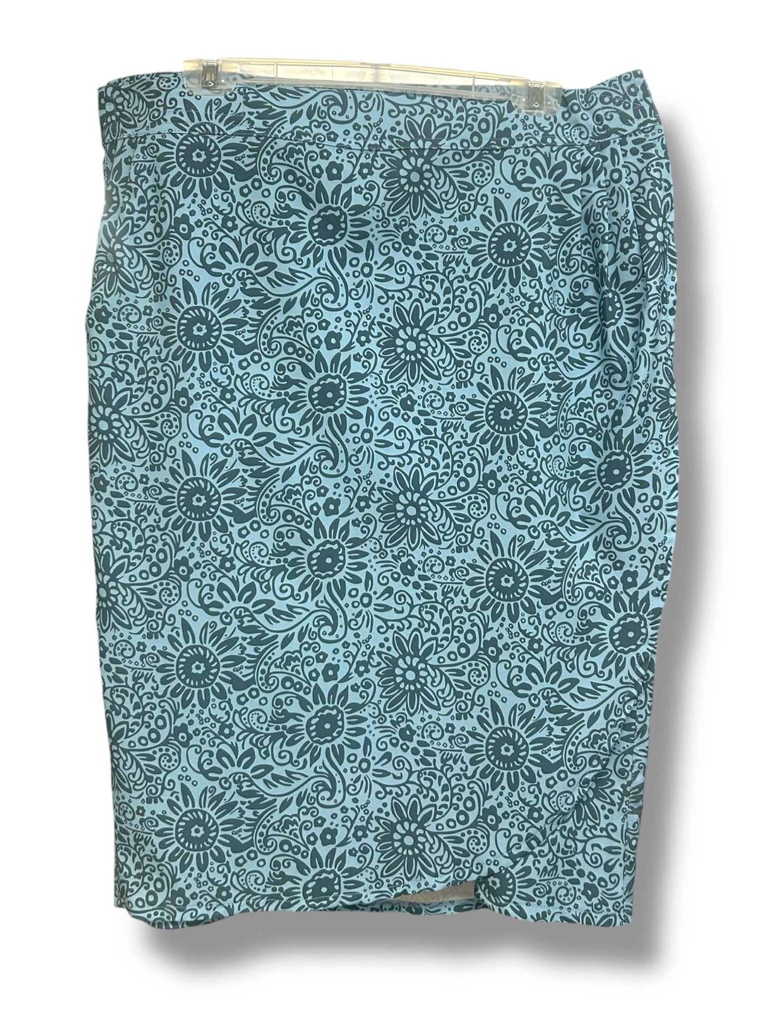 RIPSKIRT HAWAII WRAP SKIRT TUSCON BLUE FLORAL SIZE LARGE
