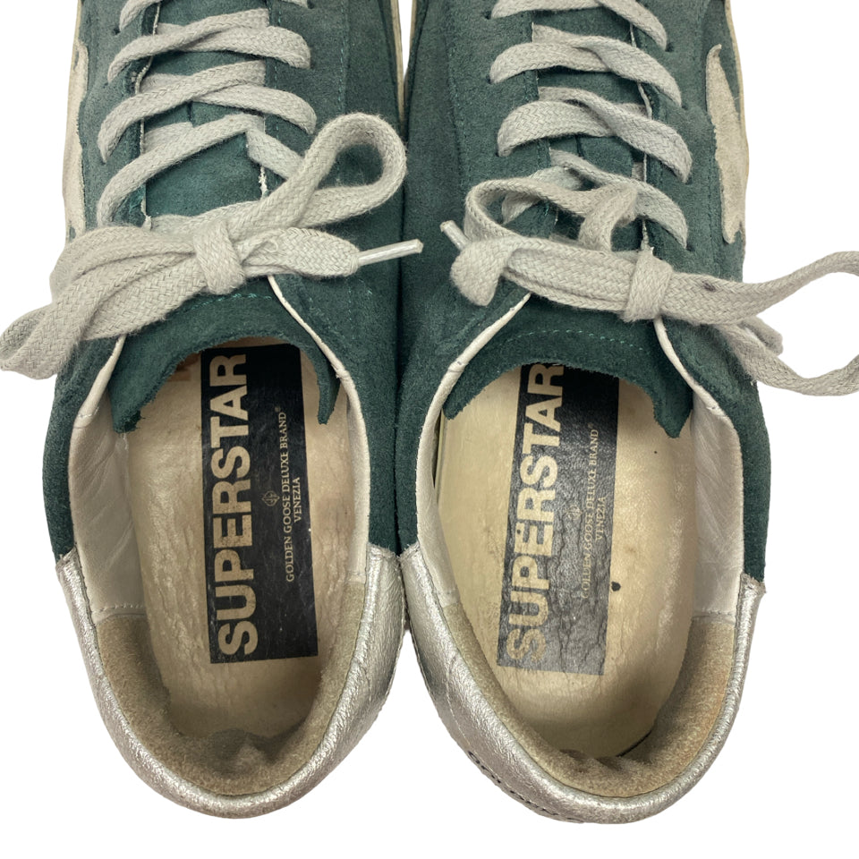 GOLDEN GOOSE SUPERSTAR SUEDE TEAL GREEN SIZE 38