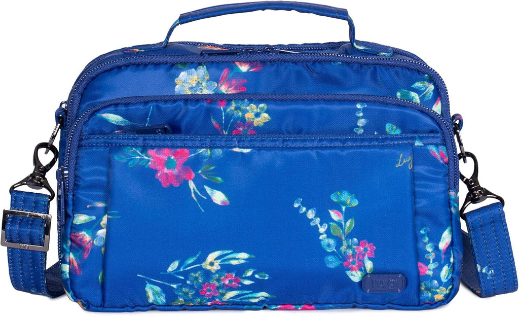 LUG SCOOP CROSSBODY BAG IN BOUQUET BLUE