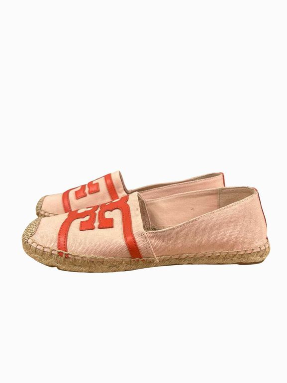 TORY BURCH CANVAS ESPADRILLES SIZE: 8