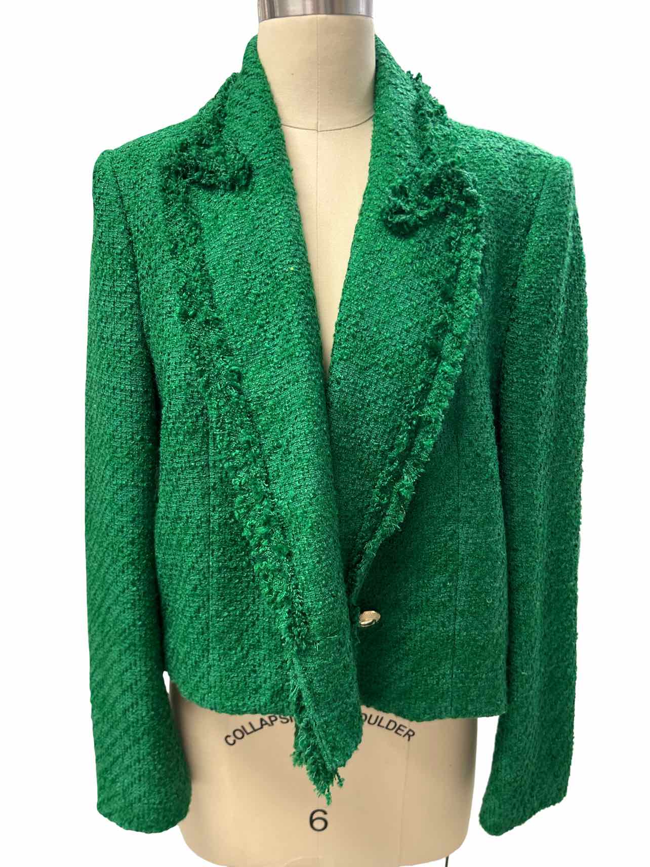ZARA NWT TWEED CROP DOUBLE BREASTED BLAZER SIZE: XL