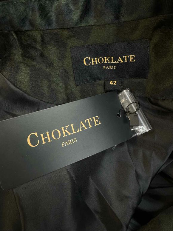 NEW! CHOKLATE PARIS GREEN  LEOPARD BLAZER SIZE 42 US LARGE