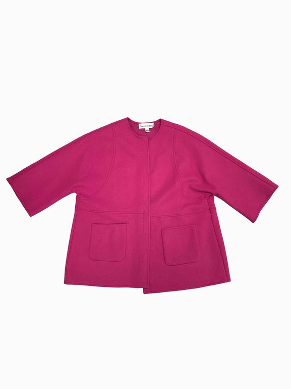 SARA CAMPBELL SROUND NECK HIDDEN SNAP WOOL JACKET SIZE: L - WEARHOUSE  CONSIGNMENT