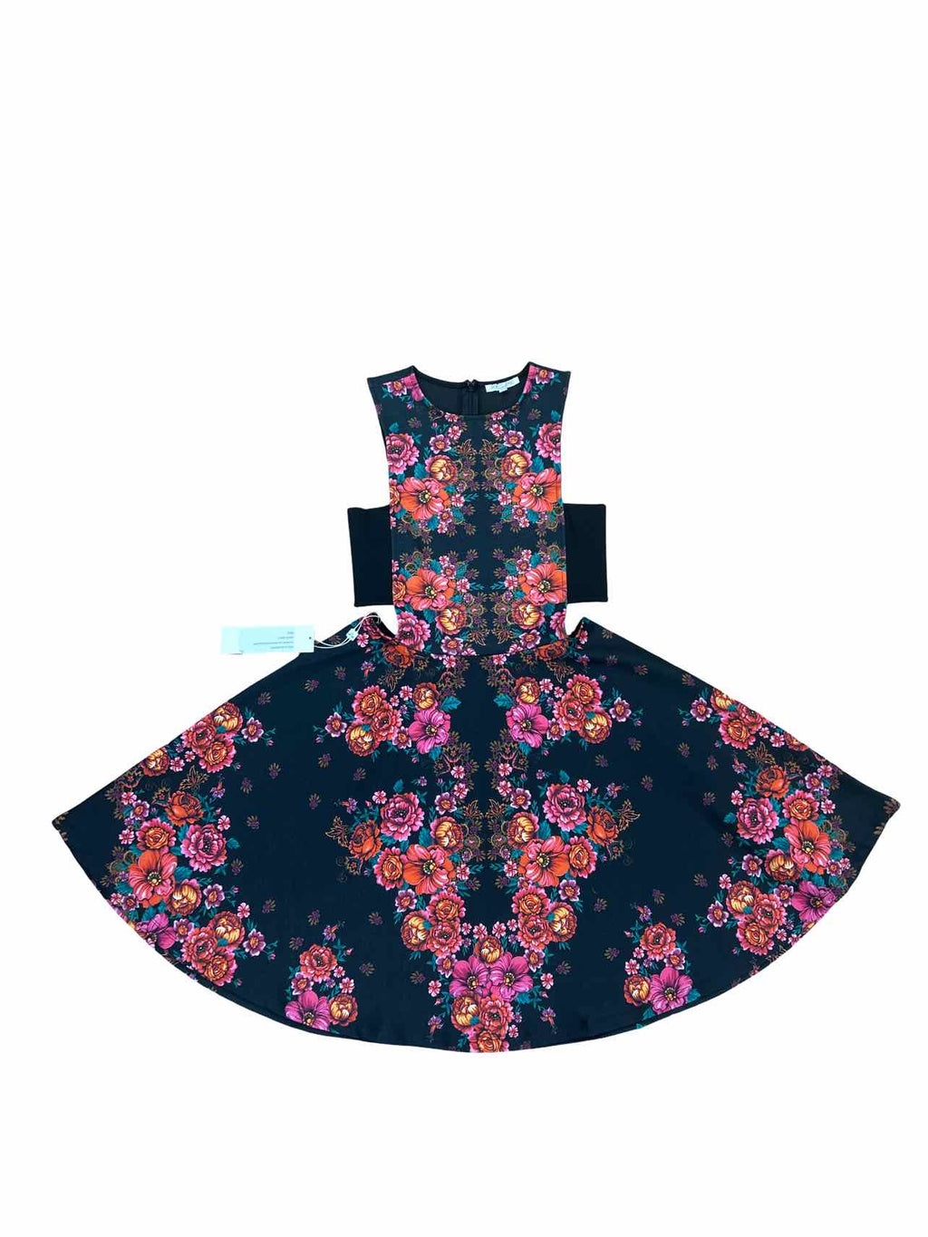RONNY KOBO NEW! FLORAL CUT OUT SCUBA MINI DRESS SIZE: S