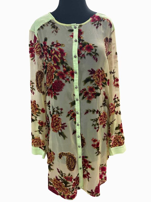 ARATTA NEW! DREAMY VELVET TUNIC VELVET SAGE SIZE: M