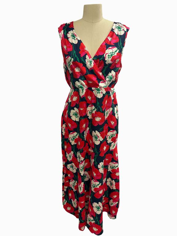 SAM EDELMAN NWT! POPPY FLORAL PRINT VNECK MAXI SIZE: 12