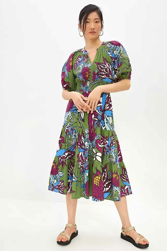 ANTHROPOLOGIE CONDITIONS APPLY PUFF SLEEVE MAXI DRESS SIZE: 10 – WEARHOUSE  CONSIGNMENT