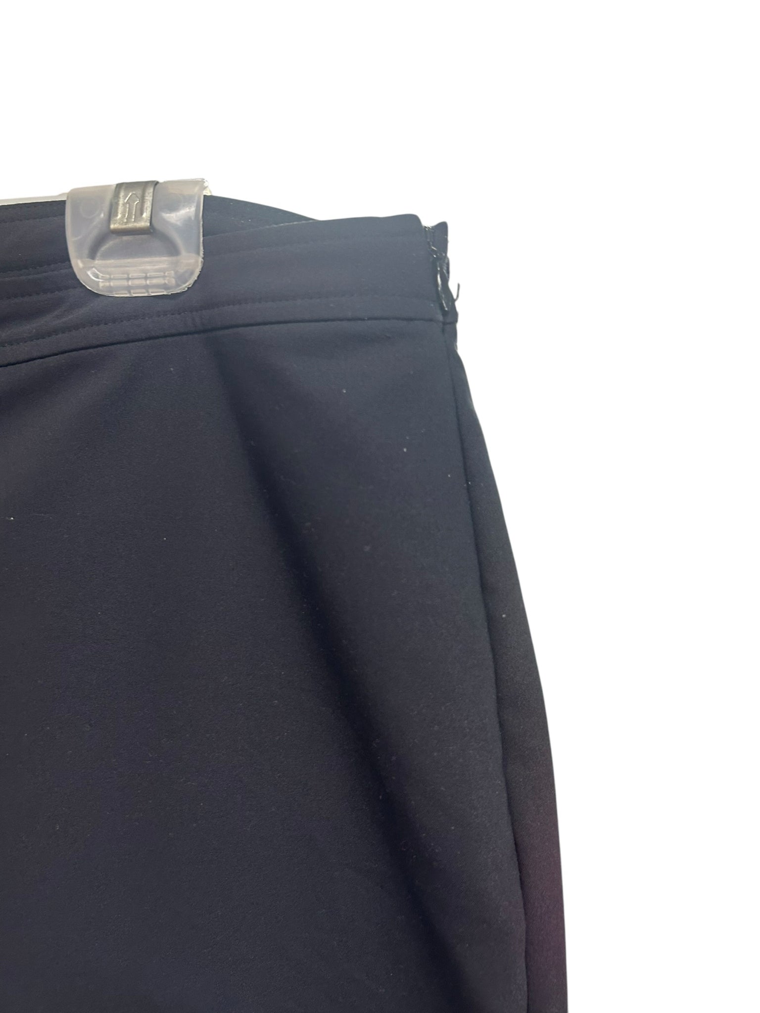ST JOHN CAVIER BLACK MILANO SIDE ZIP ANKLE CROPPED PANTS SIZE 14