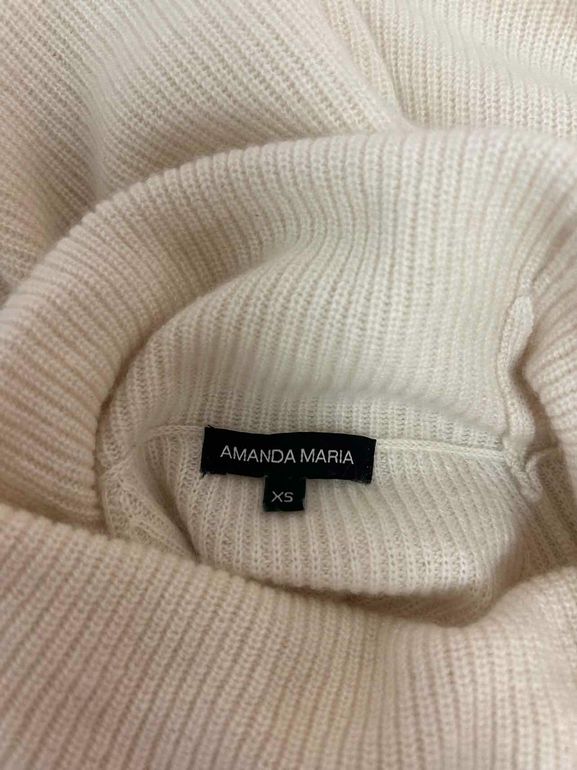 AMANDA MARIA 100% CASHMERE COWLNECK SWTR SIZE: XS