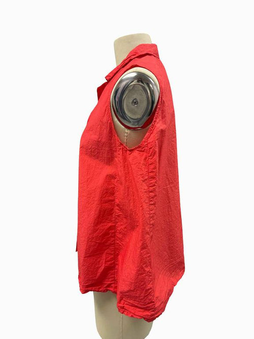 ALBUM DE FAMIGLIA TC COTTON SLEEVELESS COLLAR SHIRT SIZE: XS