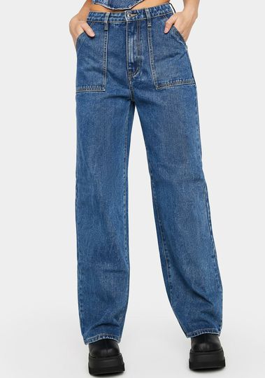 MOMOKROM NWT! BAGGY HIGH RISE JEANS SIZE: 10