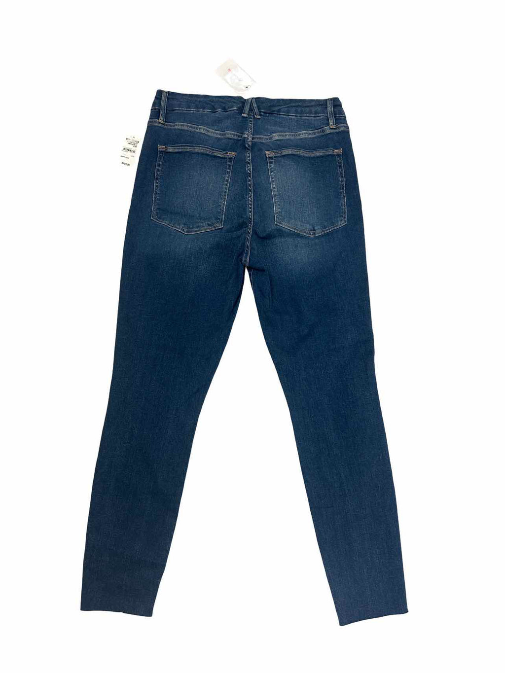 GOOD AMERICAN NWT WAIST CROP RAW EDGE SKINNY SIZE: 14