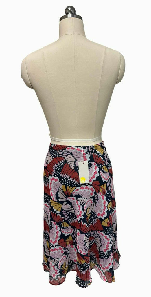 BODEN NEW! BIAS CUT FLORAL CRINKLE FLORAL SKIRT SIZE 20