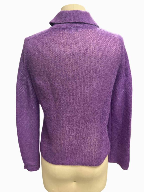 VINCE  BRUSHED POLO SWEATER SIZE: S