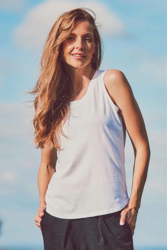 ANTHROPOLOGIE LEALLO JILDA DISTRESSED TANK SIZE: S