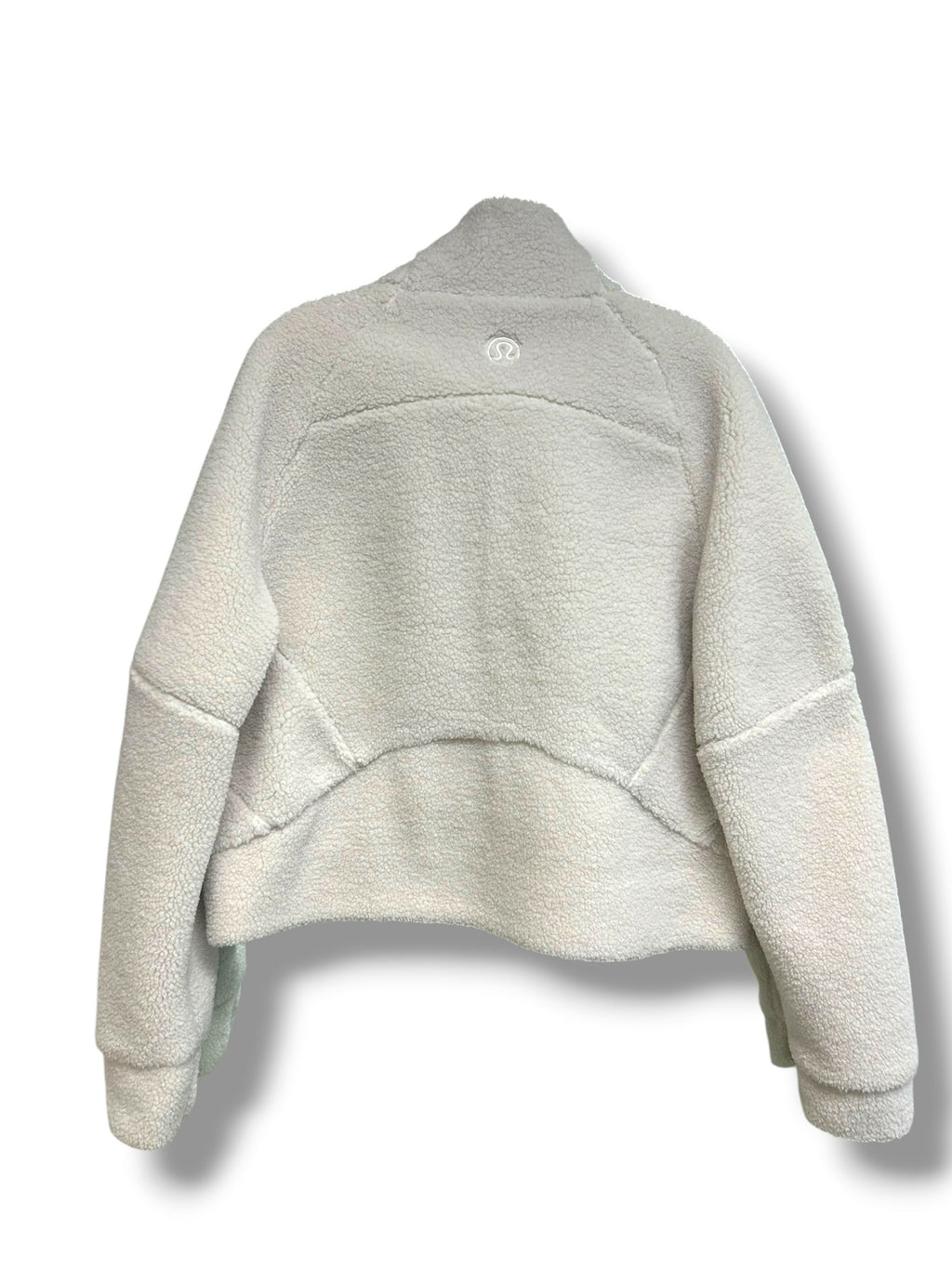 LULULEMON CREAM SCUBA OVERSIZED SHERPA FLEECE PULLOVER SIZE M/L