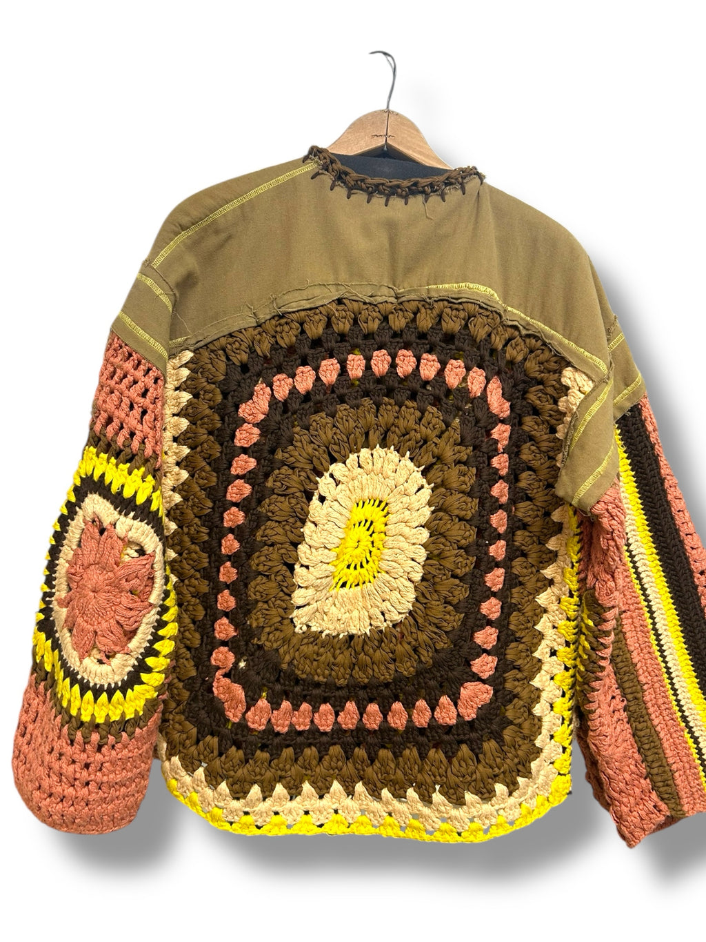 FREE PEOPLE NO RAIN CROCHET SWEATER JACKET SIZE SMALL