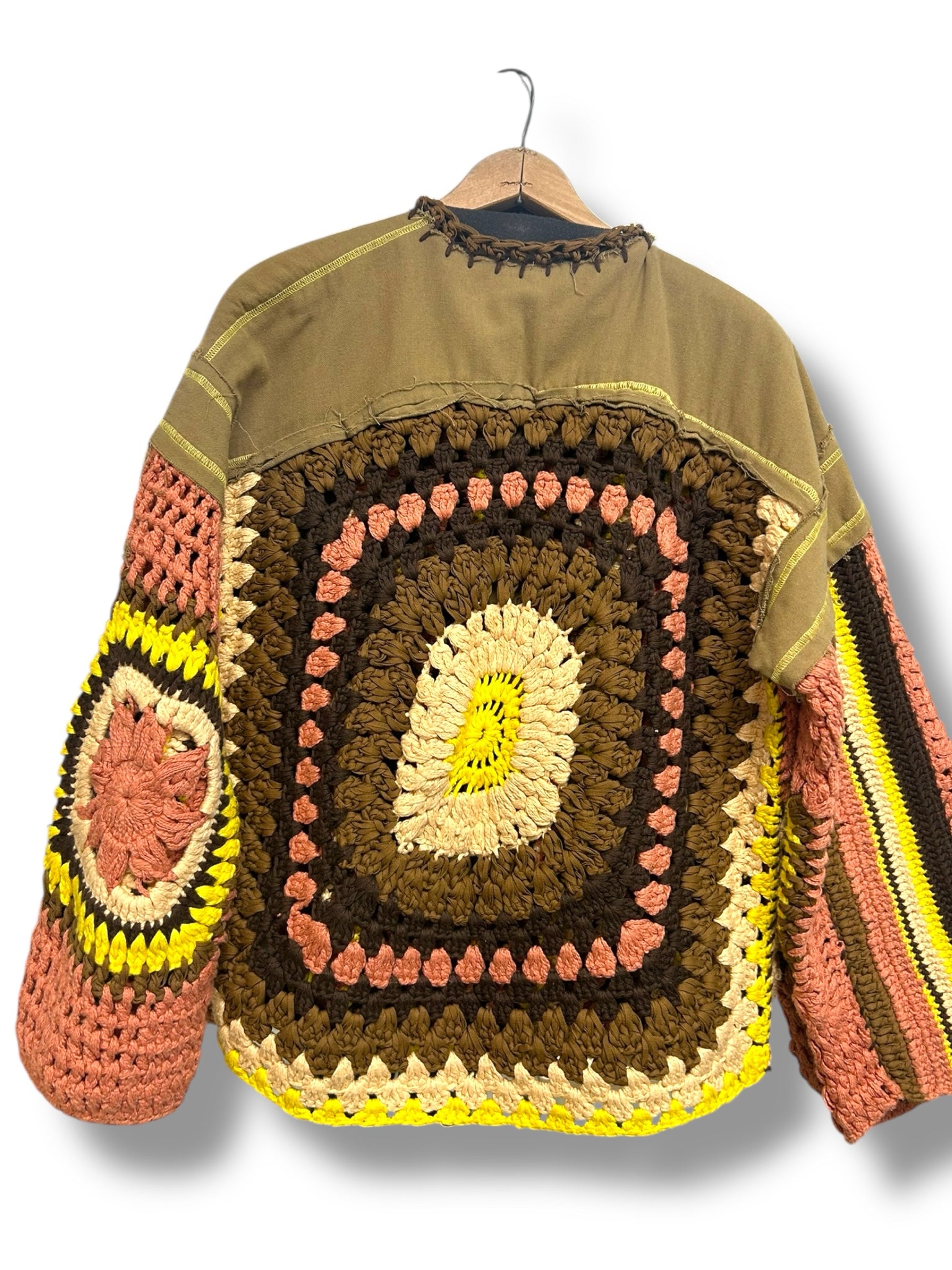 FREE PEOPLE NO RAIN CROCHET SWEATER JACKET SIZE SMALL