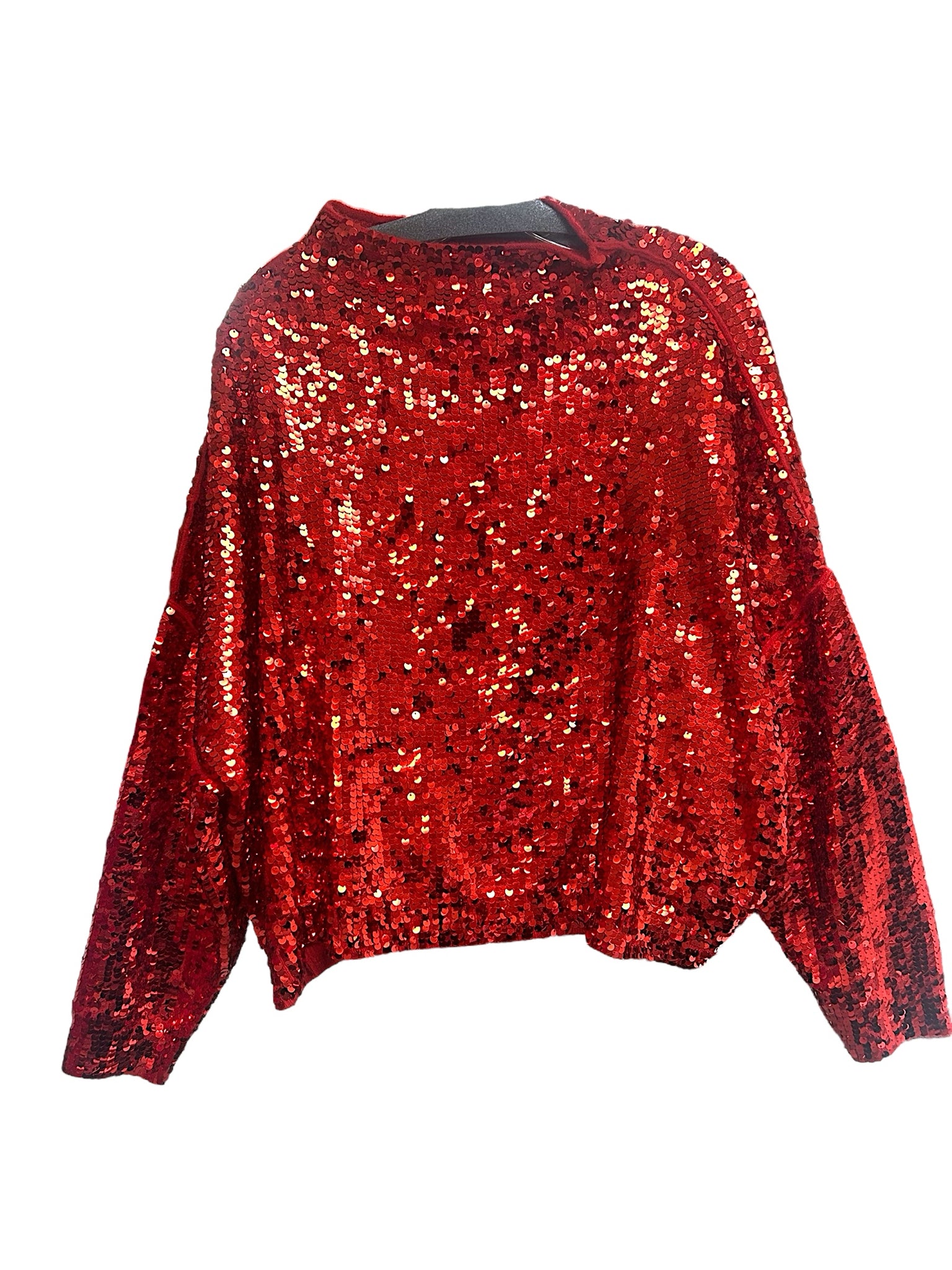ANTHROPOLOGIE PILCRO THE ALANI CASHMERE MOCK NECK SEQUIN SWEATER SIZE 1X