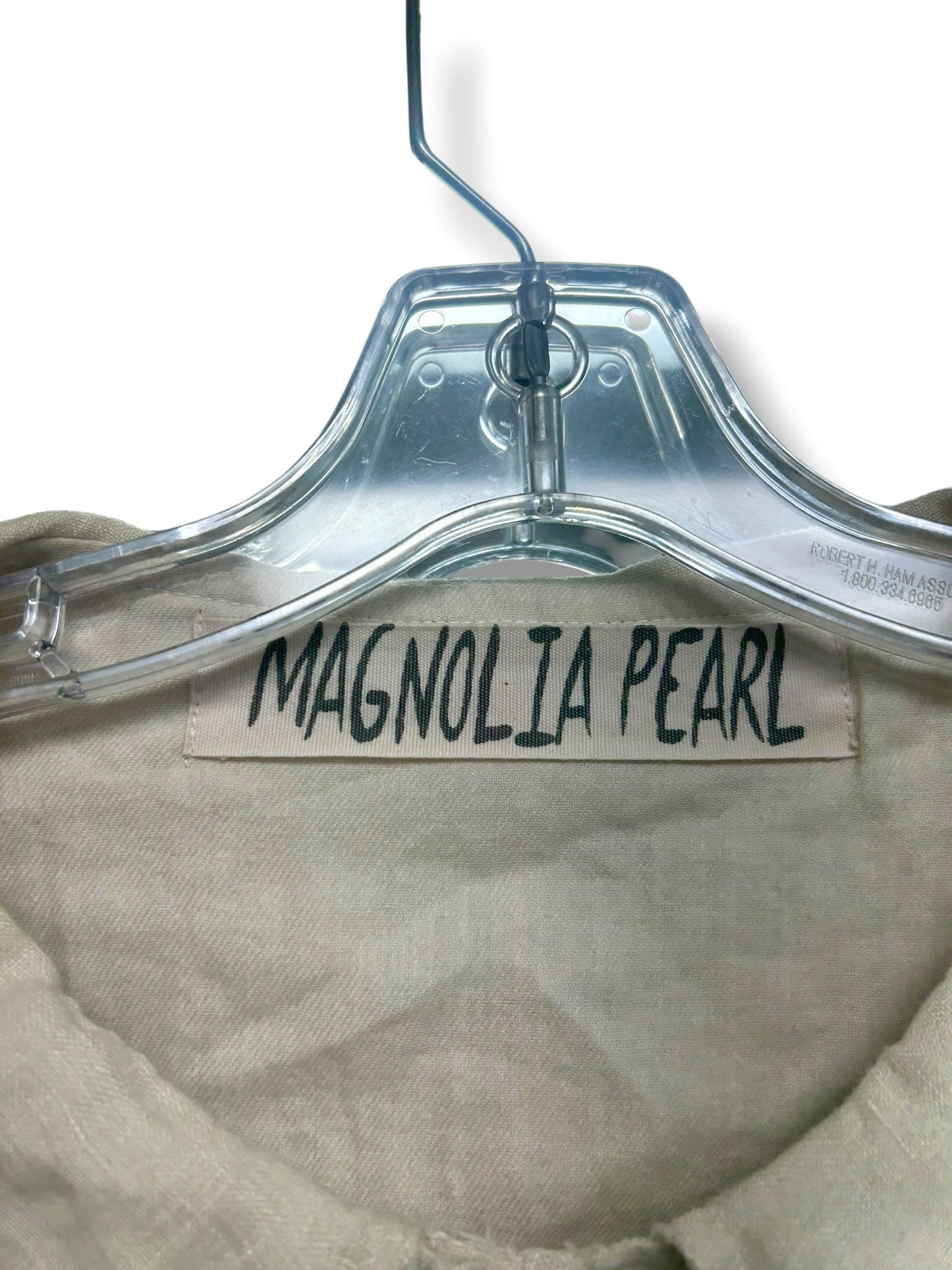 MAGNOLIA PEARL CREAM LINEN CROP BEYA EMBROIDERED JACKET ONE SIZE