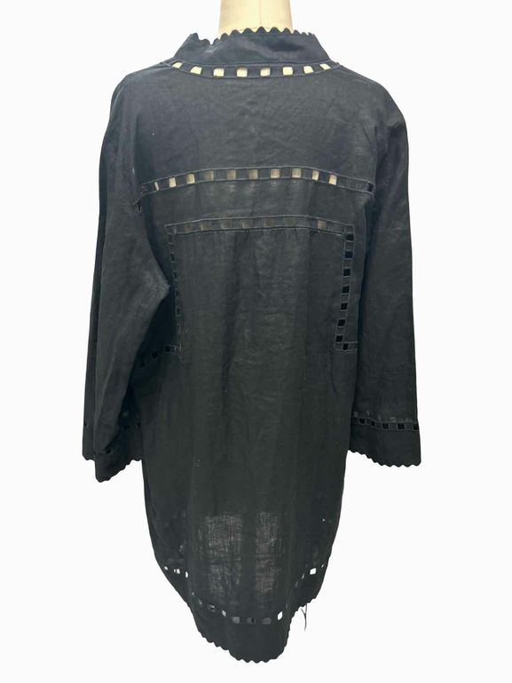 TUCKERNUCK CUTOUT DAWSON TUNIC 100% LINEN SIZE: XXL