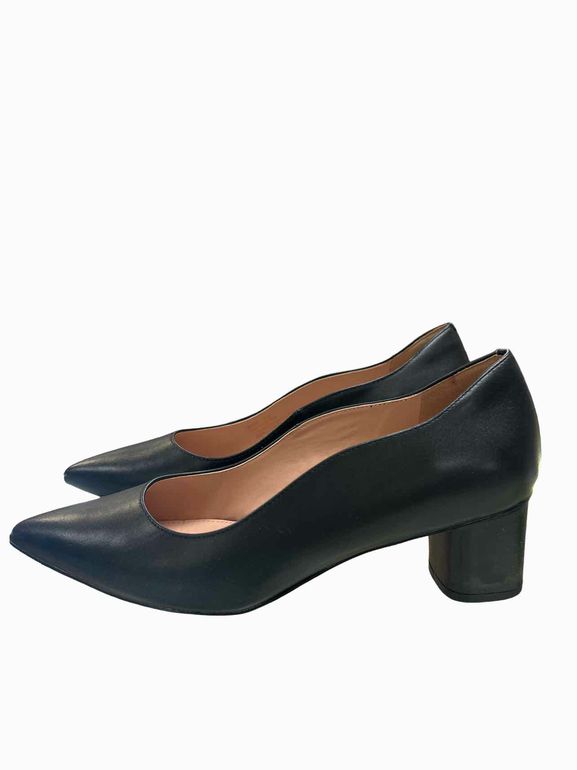 COLE HAAN NIB 45MM BLACK HEEL LEATHER PUMP SIZE: 9.5