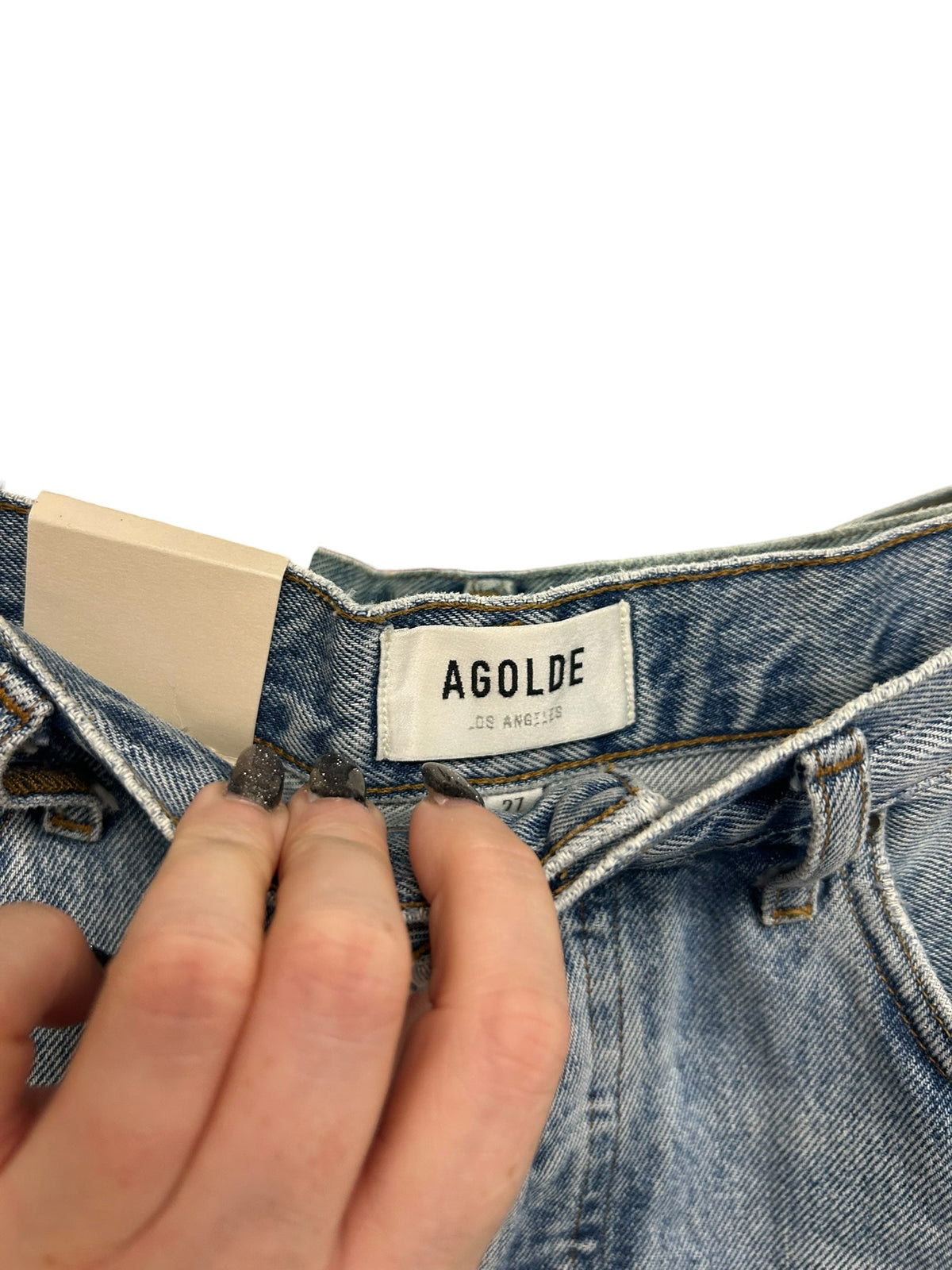 NWT AGOLDE PARKER VINTAGE CUT OFF JEAN SHORTS IN RIPTIDE SIZE 27