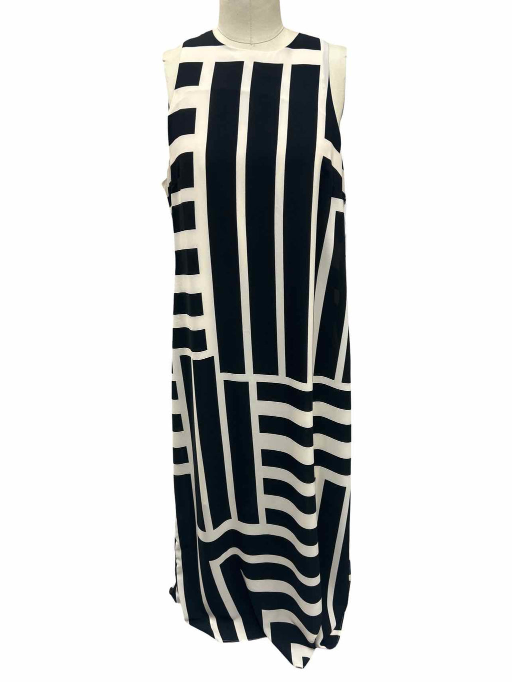 DONNA MORGAN ABSTRACT PRINT SLVLS MAXI DRESS SIZE: M