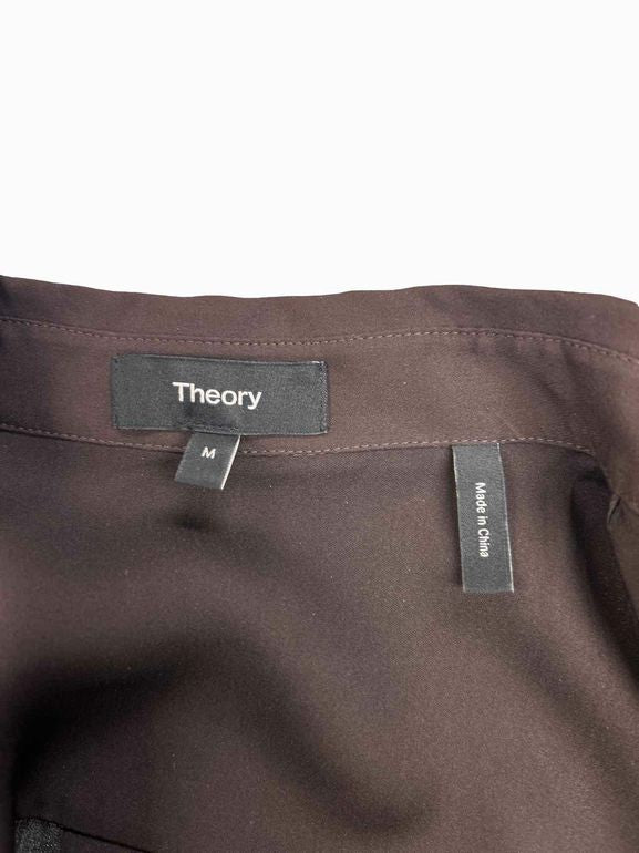 THEORY SUNAYA SILK MODERN BLOUSE SIZE: M