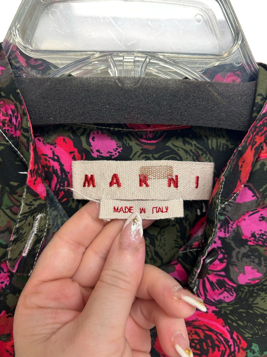 MARNI STARLIGHT FLORAL QUARTER BUTTON LONG SLEEVE BLOUSE US 4