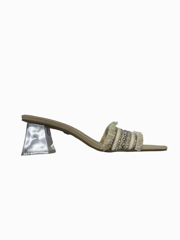 CECELIA NEW YORK NWOB! CINDER SQUARE TOE SANDAL IVORY 8.5