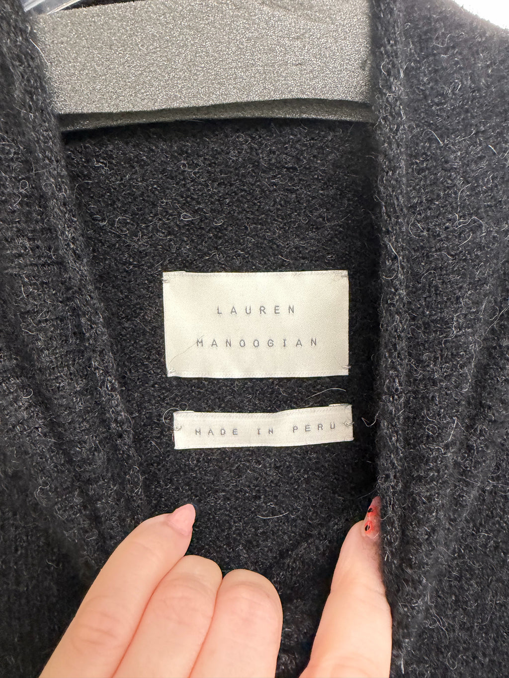 GARMENTORY LAUREN MANOOGIAN BABY ALPACA SWEATER DRESS DARK GRAY SIZE 1