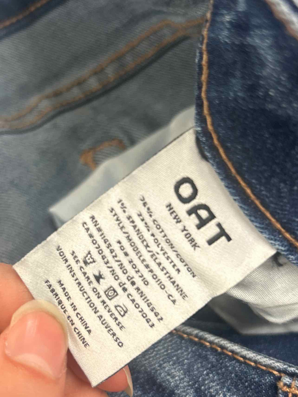 OAT NWT HIGH RISE SLIM BOOT CUT JEAN SIZE: 6