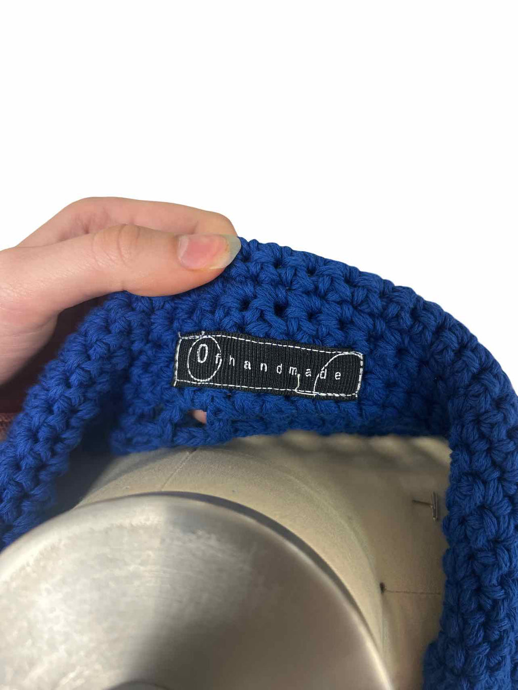 OF HANDMADE COLLARED OPEN KNIT TOP SIZE: XS