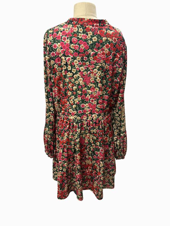 HALE BOB SPLIT NECK FLORAL DRESS SIZE: XL